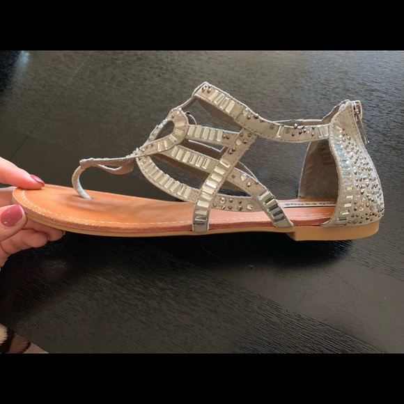 Sparkly Silver Sandals - Picture 4 of 7